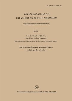 Die Wärmeleitfähigkeit feuerfester Steine im Spiegel der Literatur (eBook, PDF) - Schwiete, Hans-Ernst