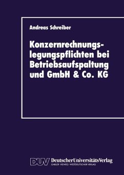 Cover Konzernrechnungslegungspflichten bei Betriebsaufspaltung und GmbH & Co. KG (eBook, PDF)