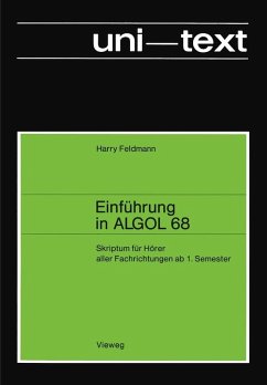 Einführung in ALGOL 68 (eBook, PDF) - Feldmann, Harry