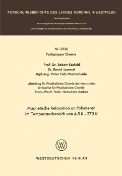 Cover Magnetische Relaxation an Polymeren im Temperaturbereich von 4, 5 K - 270 K (eBook, PDF)