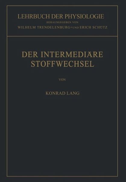 Der Intermediäre Stoffwechsel (eBook, PDF)