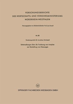 Cover Untersuchungen über die Trocknung von Acetylen zur Herstellung von Dissousgas (eBook, PDF)