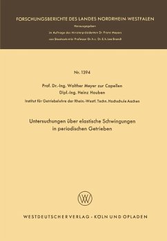 Untersuchungen über elastische Schwingungen in periodischen Getrieben (eBook, PDF) - Meyer Zur Capellen, Walther