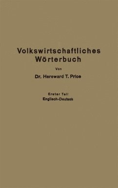 Cover Economic Dictionary / Volkswirtschaftliches Wörterbuch (eBook, PDF)