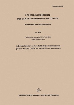 Cover Arbeitszeitstudien an Haushaltbottichwaschmaschinen gleicher Art und Größe mit verschiedener Ausstattung (eBook, PDF)