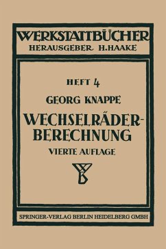 Wechselräderberechnung für Drehbänke (eBook, PDF) - Knappe, Georg