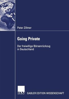 Going Private (eBook, PDF) - Zillmer, Peter