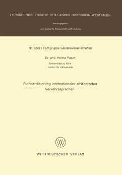 Standardisierung internationaler afrikanischer Verkehrssprachen (eBook, PDF) - Pasch, Helma