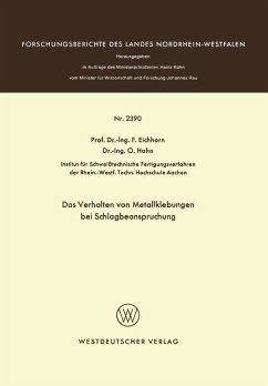 Das Verhalten von Metallklebungen bei Schlagbeanspruchung (eBook, PDF) - Eichhorn, Friedrich