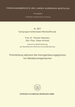 Cover Porenbildung während des Homogenisierungsglühens von Metallpulvergemischen (eBook, PDF)