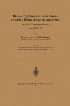 Cover Die Neuregelung der Beziehungen zwischen Krankenkassen und Ärzten (eBook, PDF)