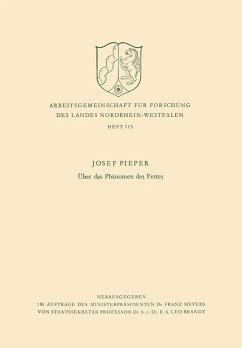 Über das Phänomen des Festes (eBook, PDF) - Pieper, Josef