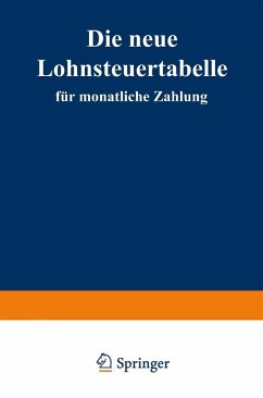 Cover Die neue Lohnsteuertabelle für monatliche Zahlung (eBook, PDF)