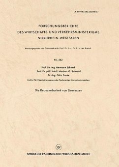 Die Reduzierbarkeit von Eisenerzen (eBook, PDF) - Schenck, Hermann
