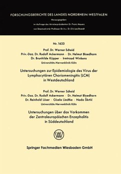 Cover Untersuchungen zur Epidemiologie des Virus der Lymphocytären Choriomeningitis (LCM) in Westdeutschland (eBook, PDF)