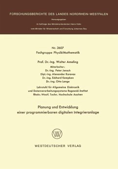 Planung und Entwicklung einer programmierbaren digitalen Integrieranlage (eBook, PDF) - Ameling, Walter