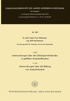 Cover I. Teil Untersuchungen über die Gleichgewichtsdrucke in gefüllten Azetylenflaschen. II Teil Untersuchungen über die Bildung von Azetylenhydrat (eBook, PDF)