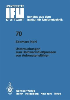 Untersuchungen zum Halbwarmfließpressen von Automatenstählen (eBook, PDF) - Nehl, E.