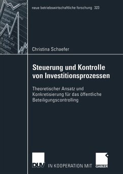 Steuerung und Kontrolle von Investitionsprozessen (eBook, PDF) - Schaefer, Christina