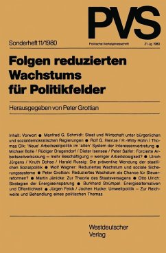 Folgen reduzierten Wachstums für Politikfelder (eBook, PDF)