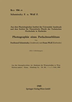 Photographie eines Perlschnurblitzes (eBook, PDF) - Scheminzky, Ferdinand; Wolf, Franz