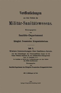 Cover Weitere Untersuchungen über Gasödem-Serum (eBook, PDF)