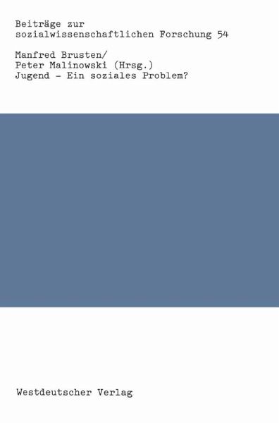 Jugend - Ein soziales Problem? (eBook, PDF)