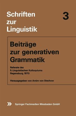 Beiträge zur generativen Grammatik (eBook, PDF)