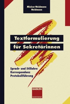 Textformulierung für Sekretärinnen (eBook, PDF) - Mielow-Weidmann, Ute; Weidmann, Paul