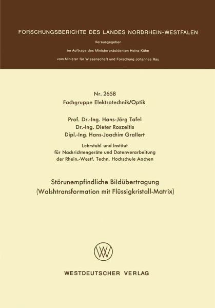 Störunempfindliche Bildübertragung (eBook, PDF) Störunempfindliche Bildübertragung (eBook, PDF)