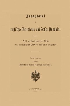 Cover Zusatztafel für russisches Petroleum und dessen Produkte (eBook, PDF)