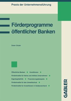 Förderprogramme öffentlicher Banken (eBook, PDF) - Glüder, Dieter