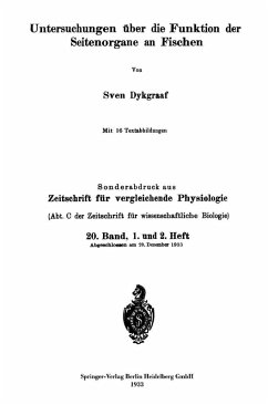 Untersuchungen über die Funktion der Seitenorgane an Fischen (eBook, PDF) - Dykgraaf, Sven