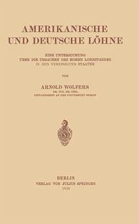Cover Amerikanische und Deutsche Löhne (eBook, PDF)