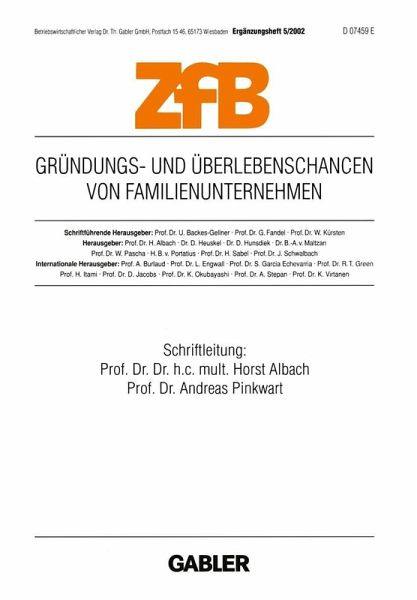 Gründungs- und Überlebenschancen von Familienunternehmen (eBook, PDF)