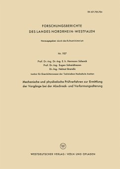 Mechanische und physikalische Prüfverfahren zur Ermittlung der Vorgänge bei der Abschreck- und Verformungsalterung (eBook, PDF) - Schenck, Hermann