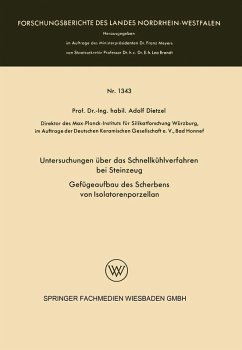 Untersuchungen über das Schnellkühlverfahren bei Steinzeug (eBook, PDF) - Dietzel, Adolf