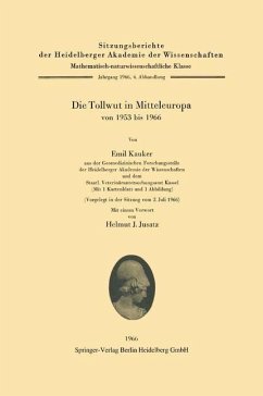 Die Tollwut in Mitteleuropa von 1953 bis 1966 (eBook, PDF) - Kauker, Emil