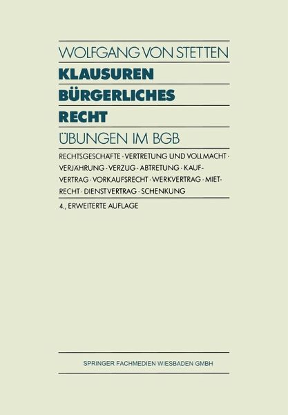 Klausuren Bürgerliches Recht (eBook, PDF)