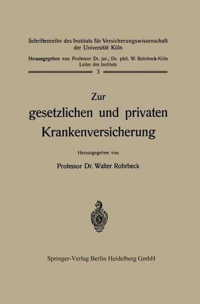Zur gesetzlichen und privaten Krankenversicherung (eBook, PDF)