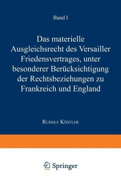 Das Materielle Ausgleichsrecht des Versailler Friedensvertrages (eBook, PDF) - Dölle, Hans