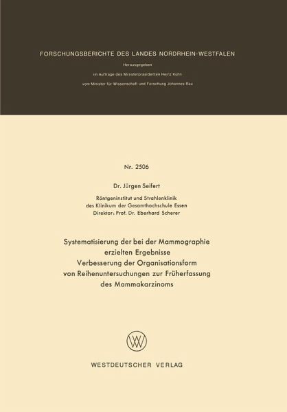 Systematisierung der bei der Mammographie erzielten Ergebnisse (eBook, PDF)