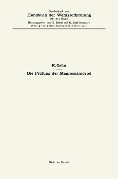 Die Prüfung der Magnesiamörtel (eBook, PDF) - Grün, Richard