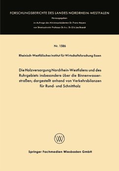 Cover Die Holzversorgung Nordrhein-Westfalens und des Ruhrgebiets insbesondere über die Binnenwasserstraßen; dargestellt anhand von Verkehrsbilanzen für Rund- und Schnittholz (eBook, PDF)