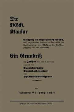 Cover Die BGB. Klausur (eBook, PDF)