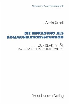 Cover Die Befragung als Kommunikationssituation (eBook, PDF)