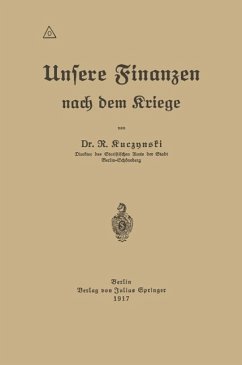 Cover Unsere Finanzen nach dem Kriege (eBook, PDF)