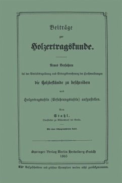 Beiträge zur Holzertragskunde (eBook, PDF) - Stahl, Gustav