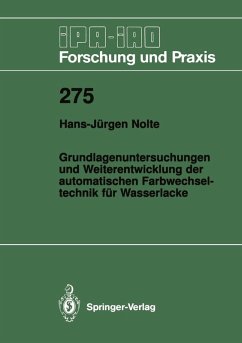 Cover Grundlagenuntersuchungen und Weiterentwicklung der automatischen Farbwechsel- Technik für Wasserlacke (eBook, PDF)