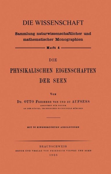 Die Physikalischen Eigenschaften der Seen (eBook, PDF) Die Physikalischen Eigenschaften der Seen (eBook, PDF)